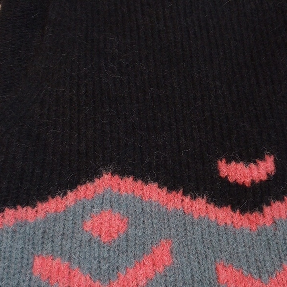 Repeat Womens Sweater Sz XXS Alpaca Wool Black Pink Oversized Warm Winter Fall - Picture 4 of 8